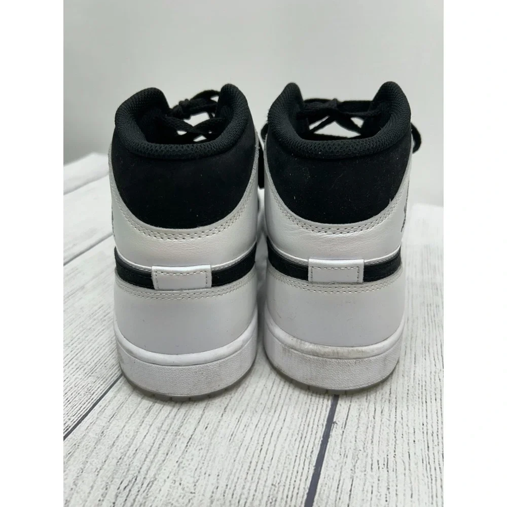 Nike Air Jordan 1 Mid SE Diamond Shorts Sneakers Mens 9.5 Black White Streetwear
